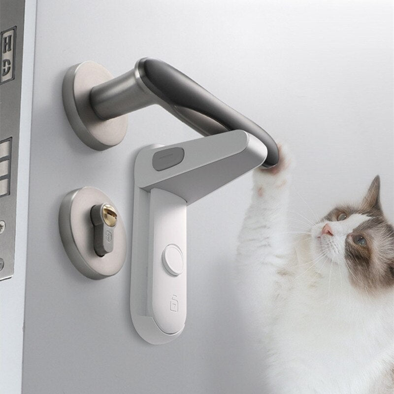 1pcs Child Safety Door Handle Lock Protection Baby Door Handle Lock Pet Room Door Handle Lock Easy Installation No Punching